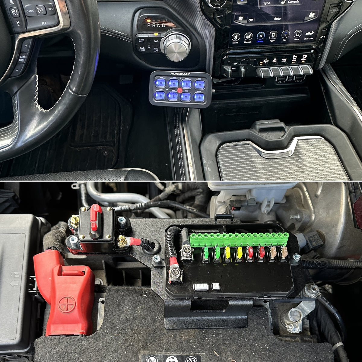 Auxbeam Switch Panel Mounting Kit | 5th Gen | 2019 - 2024 RAM 1500 & R ...