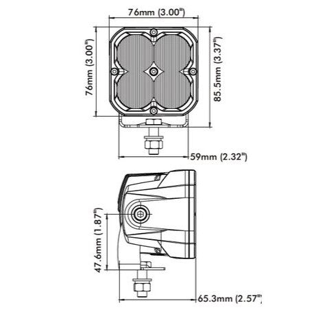 FNG 3 SAE | Yellow Street Legal Driving Lights (PAIR) | Vivid Lumen Industries