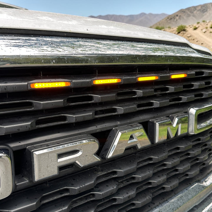 Amber Grille LED Marker Lights | 2022-2024 RAM 2500/3500 Bighorn &amp; Lonestar Trucks