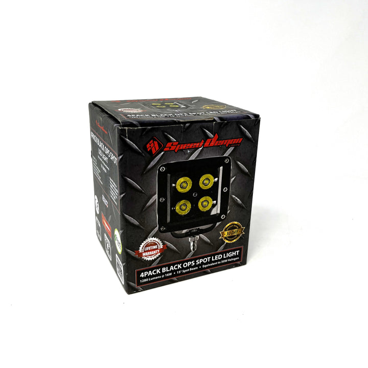 CLEARANCE | Speed Demon 4Pack Driving Spot Light - Black Ops