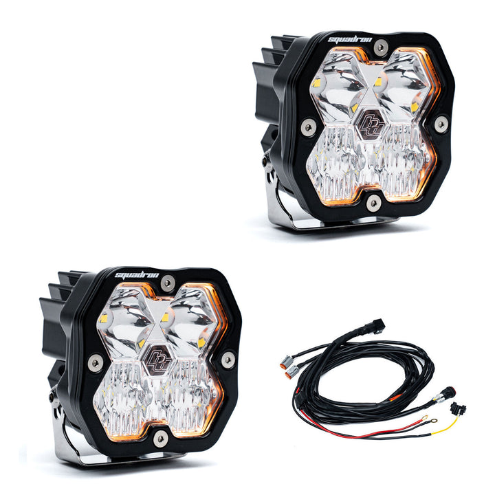 Squadron 2.0 Sport Black LED Auxiliary Light Pod Pair | Baja Designs